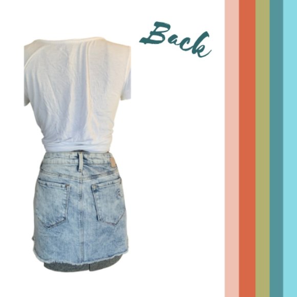 Mavi Ripped Denim Skirt - Picture 3 of 4